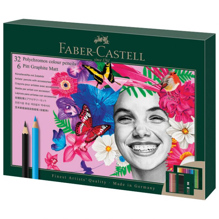 SET POLYCHROMOS & PITT GRAPHITE MATT PK40 FABER CASTELL 210053