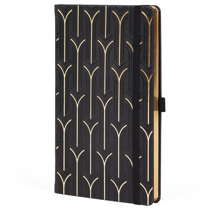 NOTES 13X21CM CRTE 96L S GUMICOM CASTELLI GOLD ARCH CRNO/ZLATNI