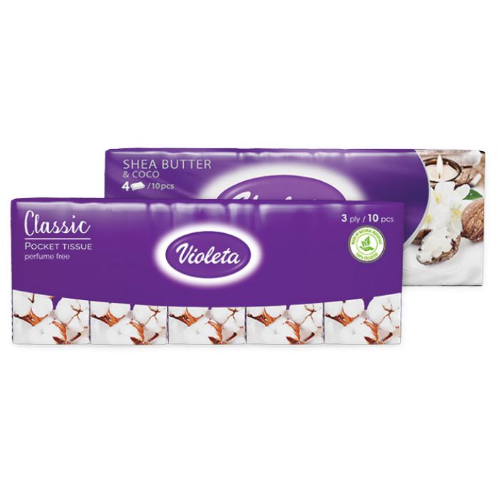 MARAMICE PAPIRNATE TROSLOJNE PK100 (10KOMADAX10PAKETA) VIOLETA