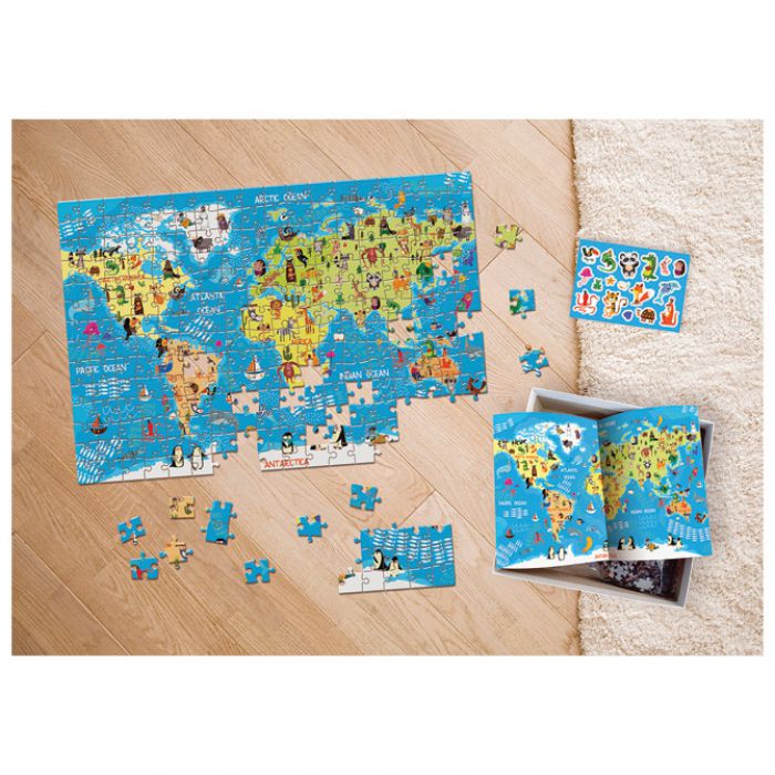 PUZZLE 250 KOM KIDS 5 WORLD MAP INTERDRUK