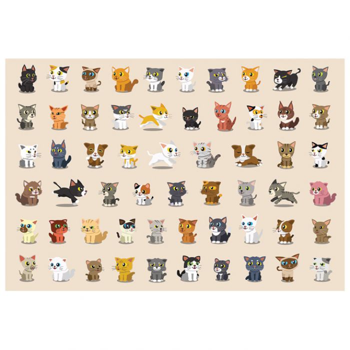 PUZZLE 250 KOM KIDS 8 CATS INTERDRUK