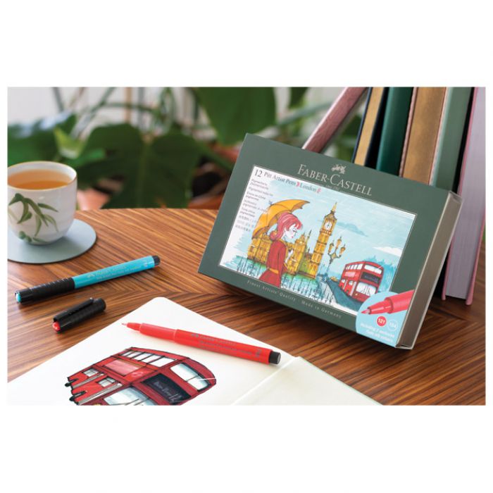 SET PITT ARTIST PEN PK12 LONDON FABER CASTELL 267137 SORTIRANO