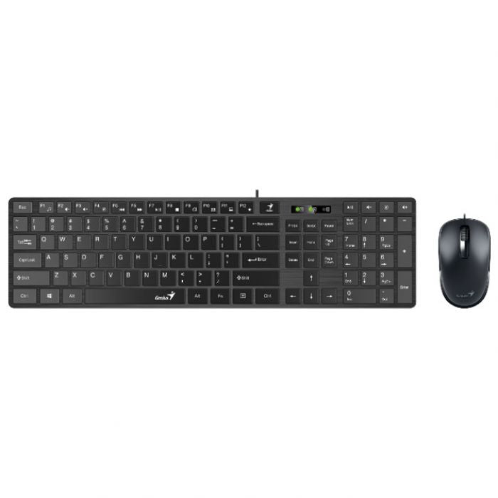 TIPKOVNICA USB SLIMSTAR COMBO 126  PLUS  MIŠ USB GENIUS CRNA