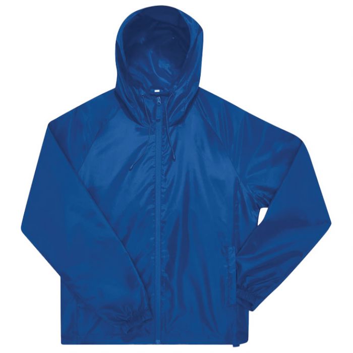 VJETROVKA S KAPULJAČOM ZIP UNISEX B&C # RESET LINED WINDBREAKER TAMNO PLAVA 2XL