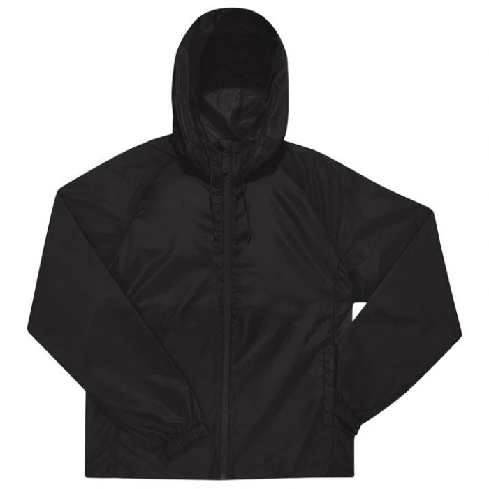 VJETROVKA S KAPULJAČOM ZIP UNISEX B&C # RESET LINED WINDBREAKER CRNA S