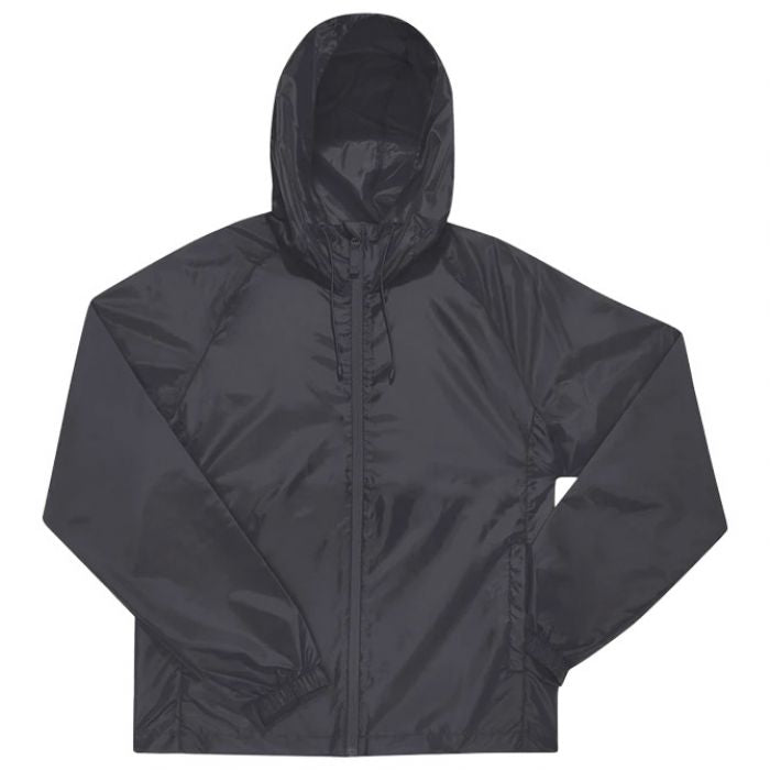 VJETROVKA S KAPULJAČOM ZIP UNISEX B&C # RESET LINED WINDBREAKER TAMNO SIVA S