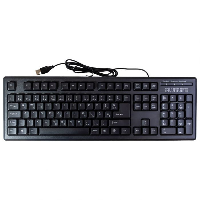 TIPKOVNICA USB K-2 BLUELINE CRNA
