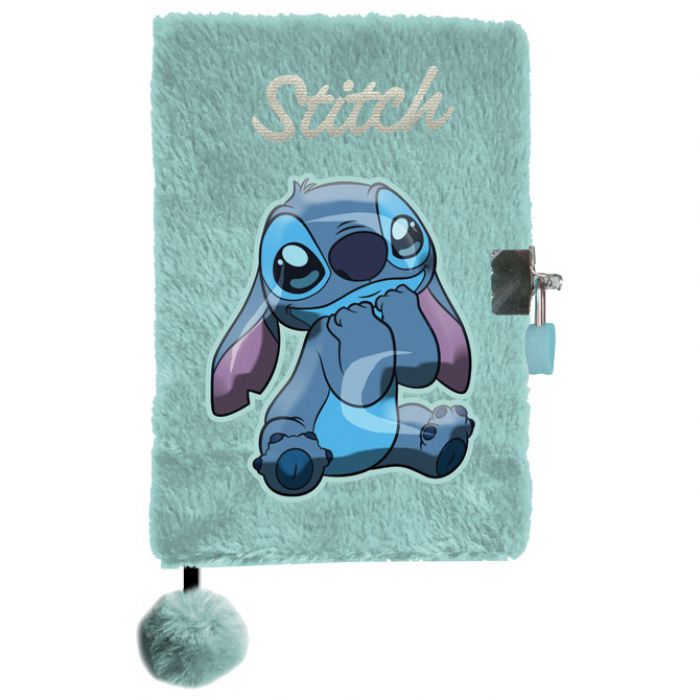DNEVNIK PLIŠANI S KLJUČEM A5 96L STITCH PASO DS25FF-3676
