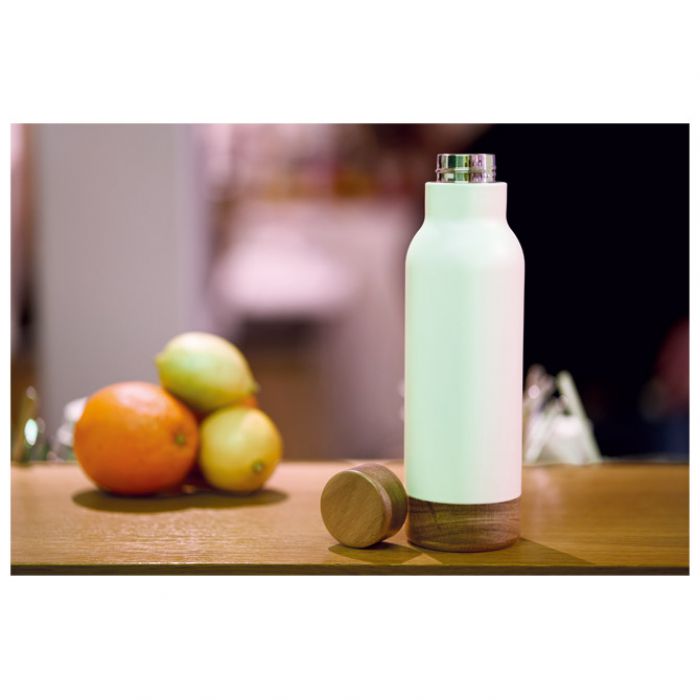 BOCA TERMO MOLU COTE D&APOS;AZUR 3978 METALNA S DRVENIM POKLOPCEM 630ML BIJELA
