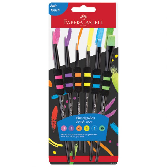 SET KISTOVA OD SINTETIČKIH VLAKANA PK6 FABER CASTELL 481622 SORTIRANO BLISTER