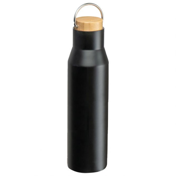 BOCA TERMO METALNA 550ML S DRVENIM POKLOPCEM MACMA 8389303 CRNA