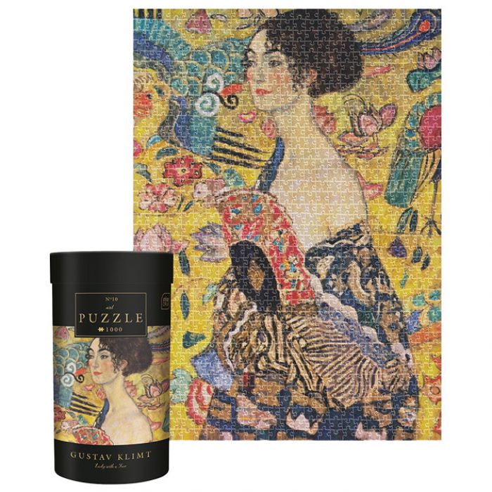 PUZZLE 1000 KOM TUBA ART.10 GUSTAV KLIMT "LADY WITH A FAN" INTERDRUK