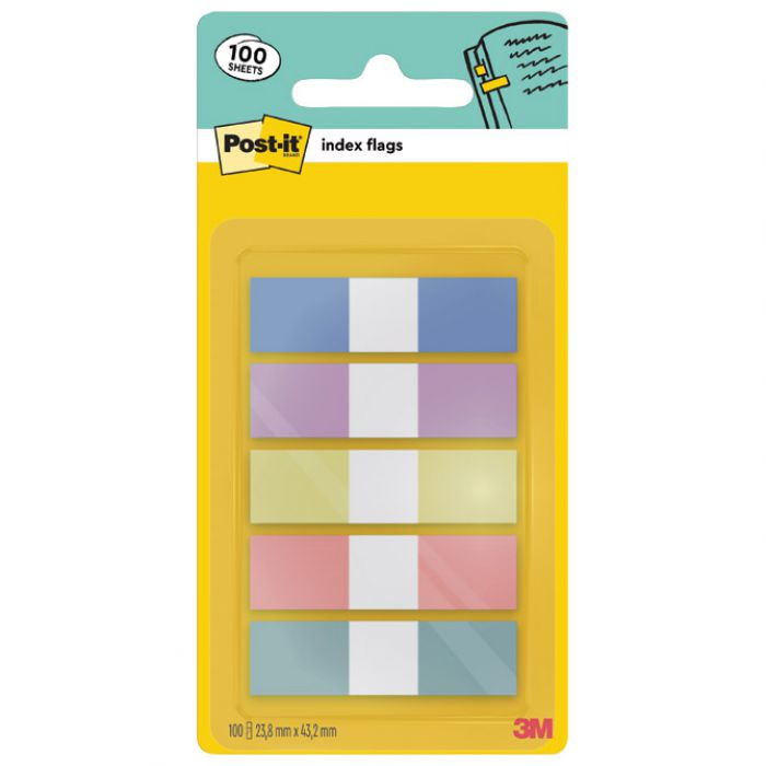 ZASTAVICA 11,9X43,2MM 5BOJAX20L POST-IT 3M.683 -5PASTEL PASTELNE BOJE SORT
