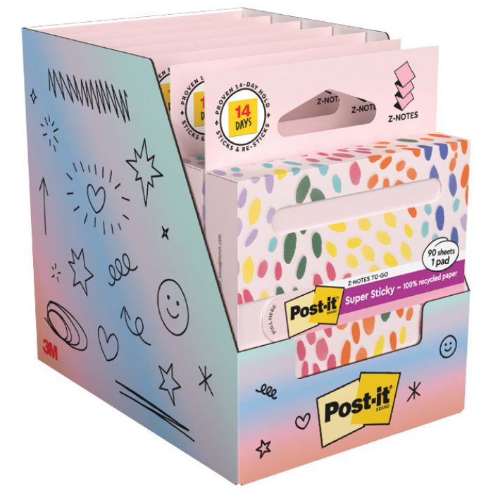 BLOK SAMOLJEPLJIV "Z" 76X76MM 90L POST-IT RECYCLED PASTEL PINK 3M.R330-1RSSP ROZI BLISTER