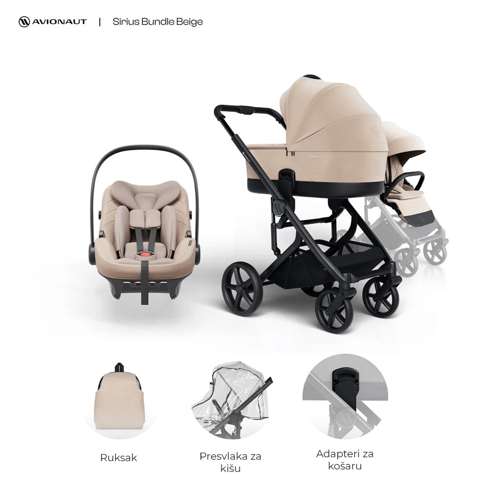 Avionaut Sirius dječja kolica 3u1, Beige B