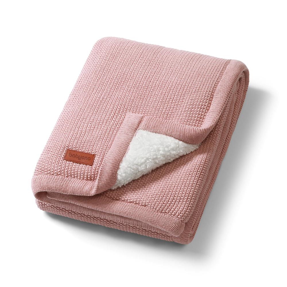 BabyOno Pletena pamučna dekica obostrana 75x100 cm, roza