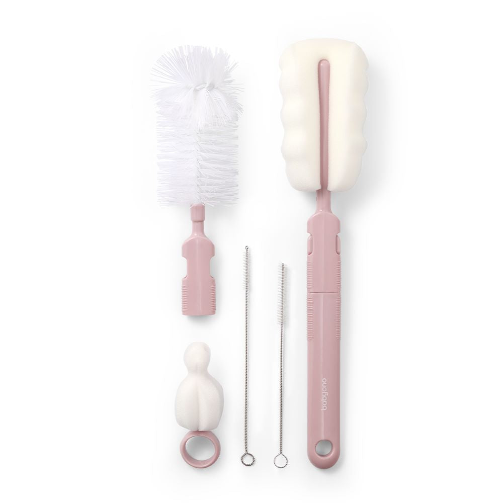 BabyOno Set za čišćenje bočica, roza