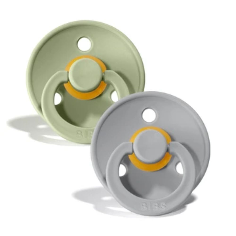 BIBS Colour dude (okrugle) Sage/Cloud (vel.1)
