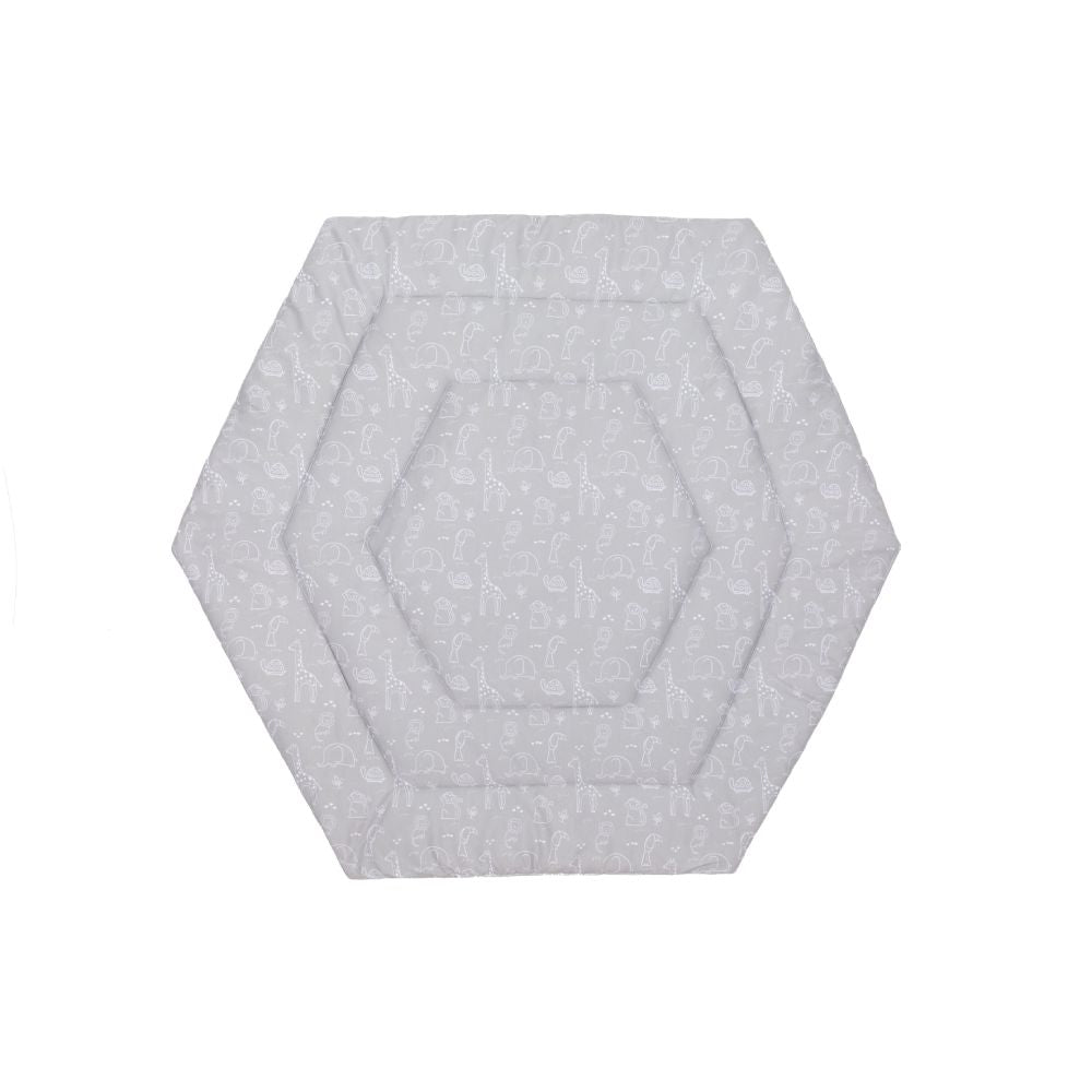 Fillikid podloga Jersey za vrtić Prag/Atena Hexagon, Safari grey