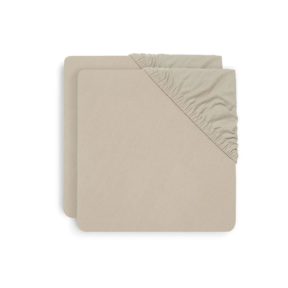 Jollein Plahta s gumicom Jersey 60x120 cm 2 kom, Nougat