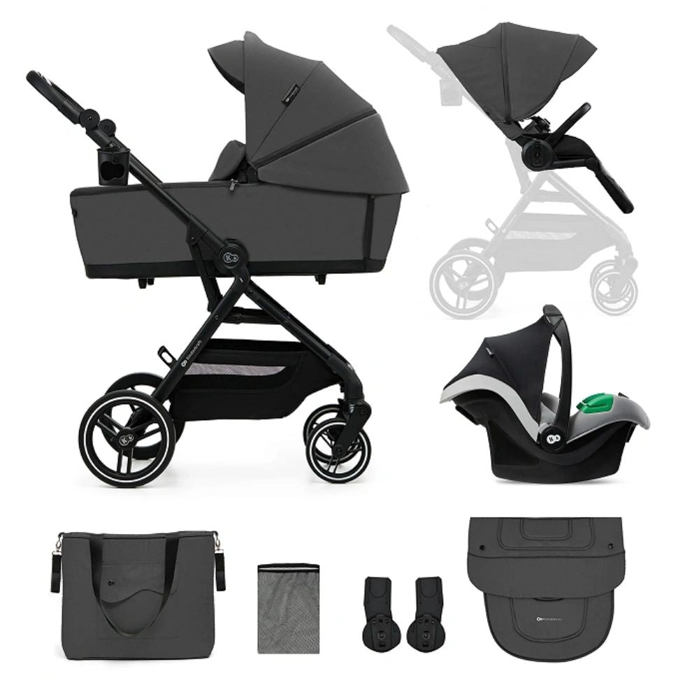 Kinderkraft dječja kolica Yoxi MINK PRO 3u1, Moonlight Grey