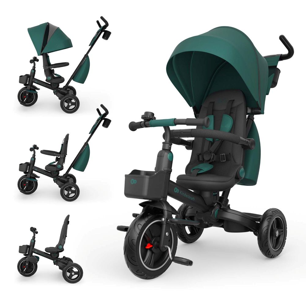 Kinderkraft Tricikl SPINSTEP 2 PLUS, zeleni