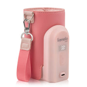 Lionelo Thermup Go Evo električni prijenosni grijač bočica - TERMOSICA s baterijom, Coral Pink