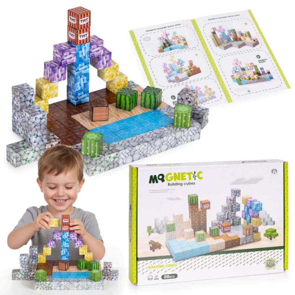 Magnetni set građevinske kocke Kamen - 88 dijelova