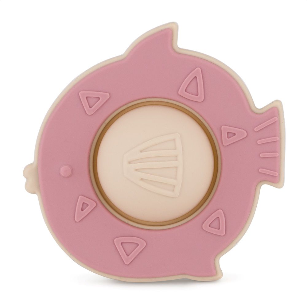 PETITE&MARS Silikonska pop up grickalica za zube Fish Fiona 6 m+ - Dusty Rose