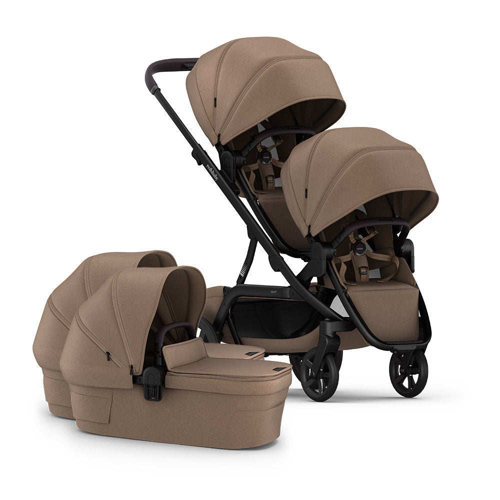 REDSBABY NUVO 2 Twin dječja kolica za blizance 2u1, Mocha