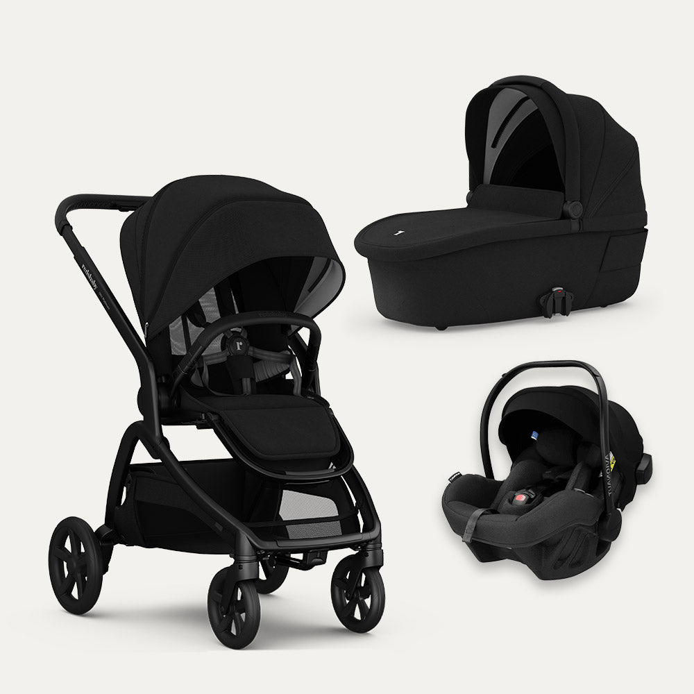 REDSBABY ONIX kolica, Platinum Black Twill 3u1 B