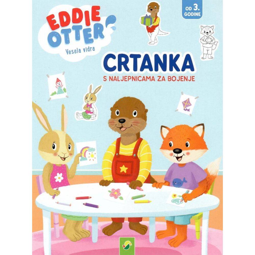 Eddie Otter Crtanka s naljepnicama za bojenje