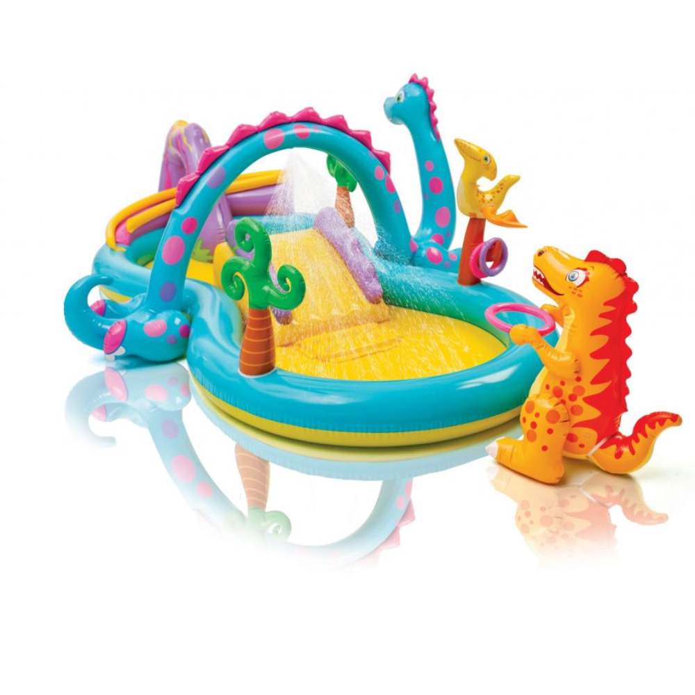 INTEX Bazen igralište na napuhavanje s lopticama, Dinoland