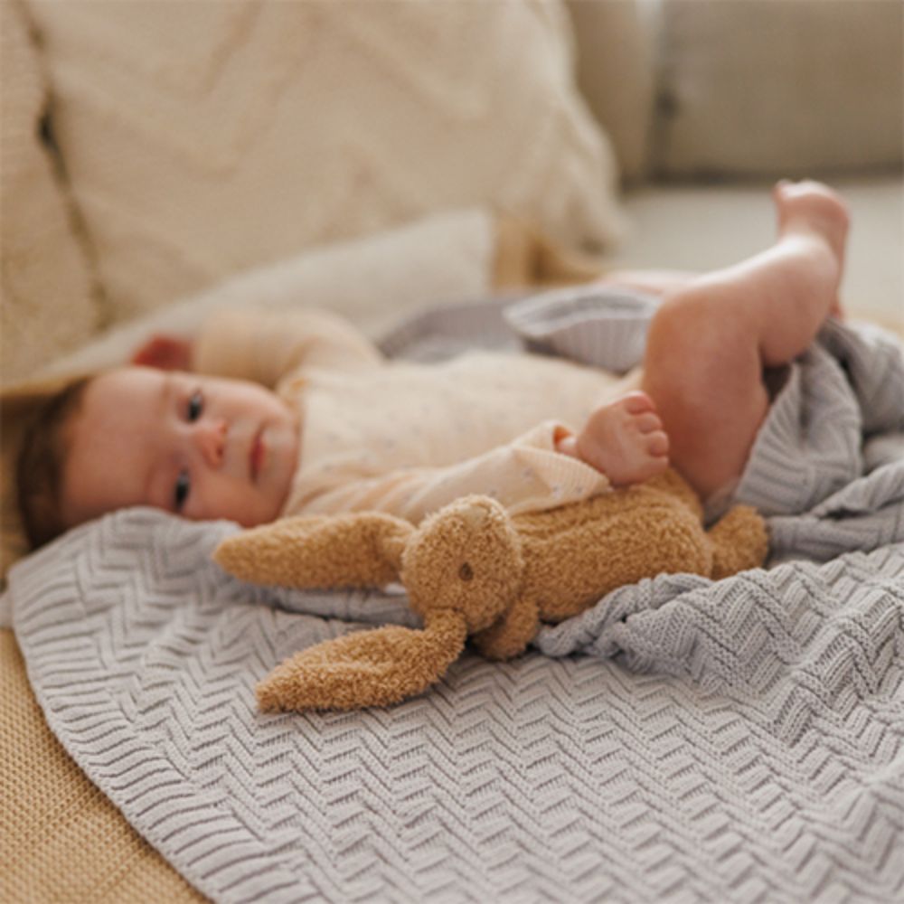 BabyOno Pletena pamučna dekica 75x100 cm, siva