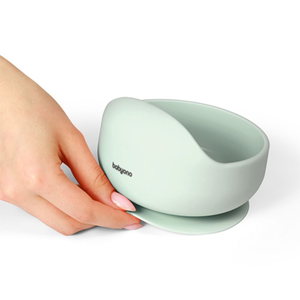 BabyOno Silikonska zdjelica s vakuumom 350 ml 6 m+ - Mint