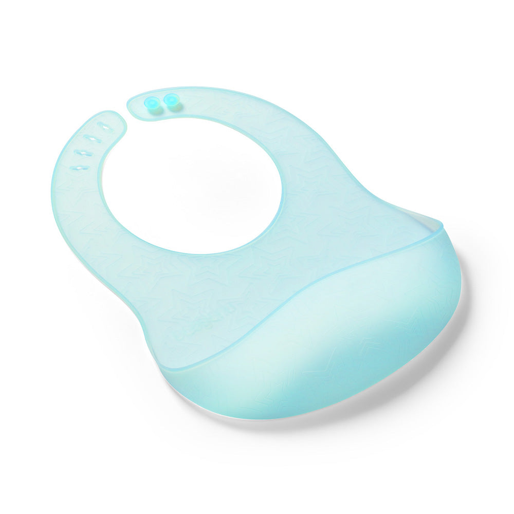 BabyOno Silikonski podbradak ultrathin 6 m+, plava