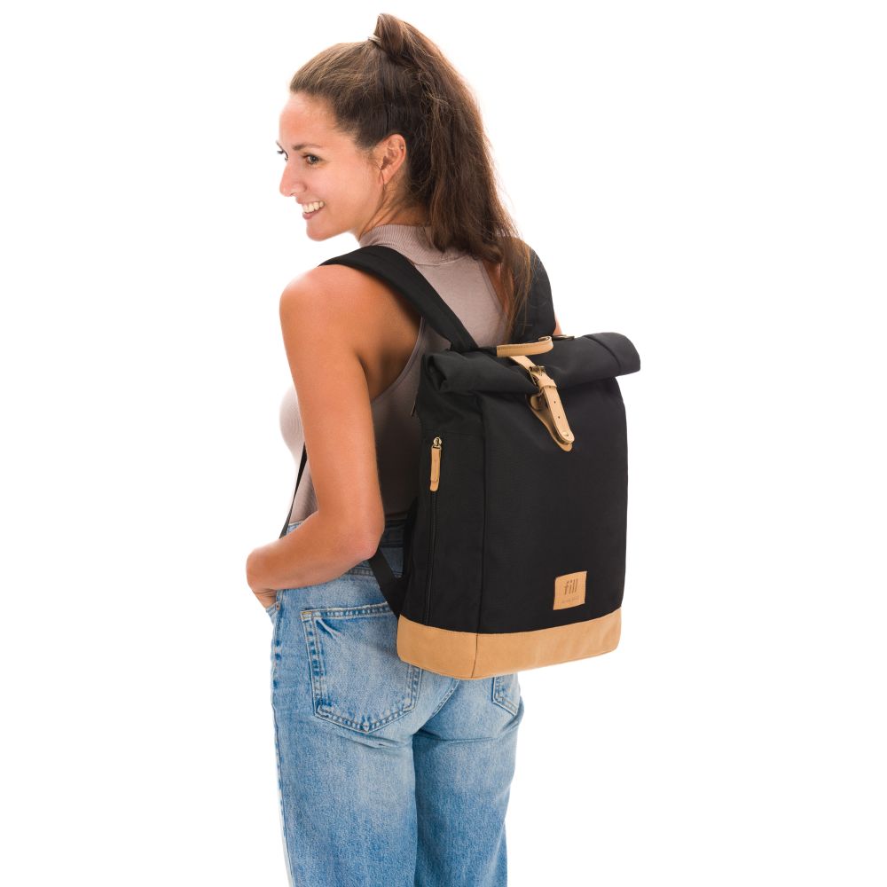 Fillikid torba/ruksak za mamu Rolltop Berlin, black