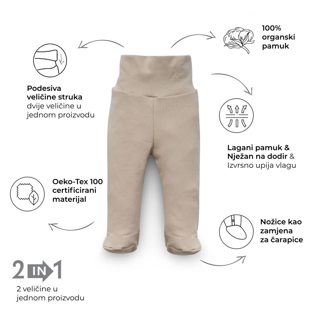 Kenguru Gold Hlačice za bebe, Hazelnut, vel. 44-50