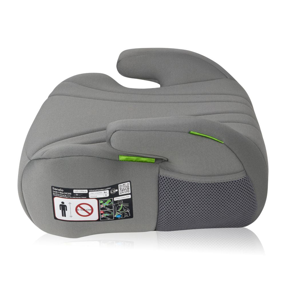 Lionelo Luuk booster/sjedalo za auto i-Size 15-36 kg (125-150 cm), Grey