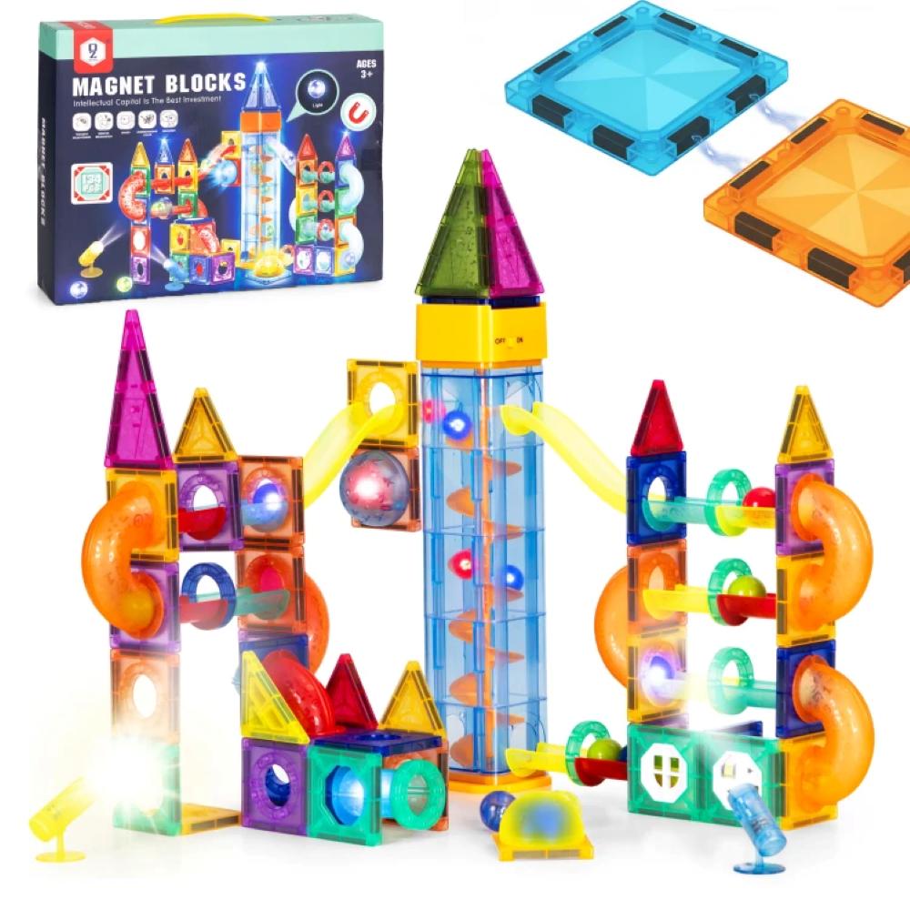Magnetni set građevinski blokovi TUNEL, Marble Run - 134 dijelova