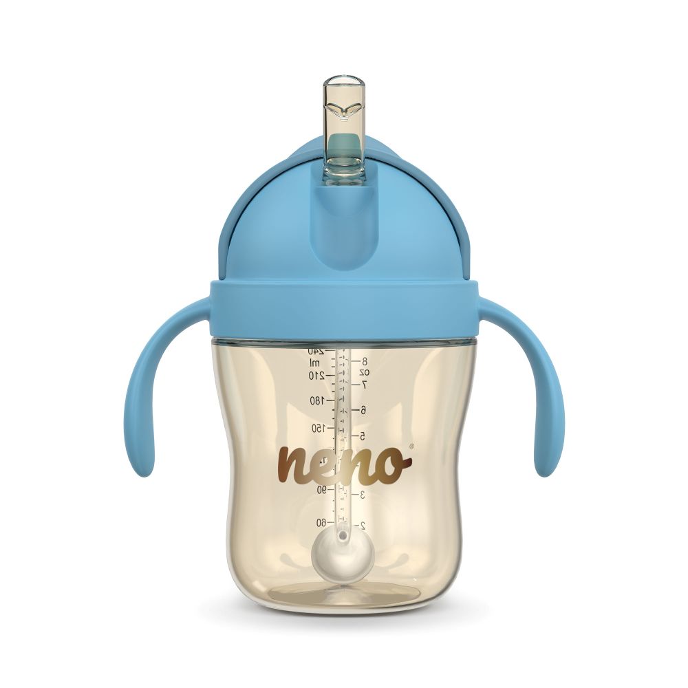 NENO BEBESITO bočica sa slamkom 240 ml, plava
