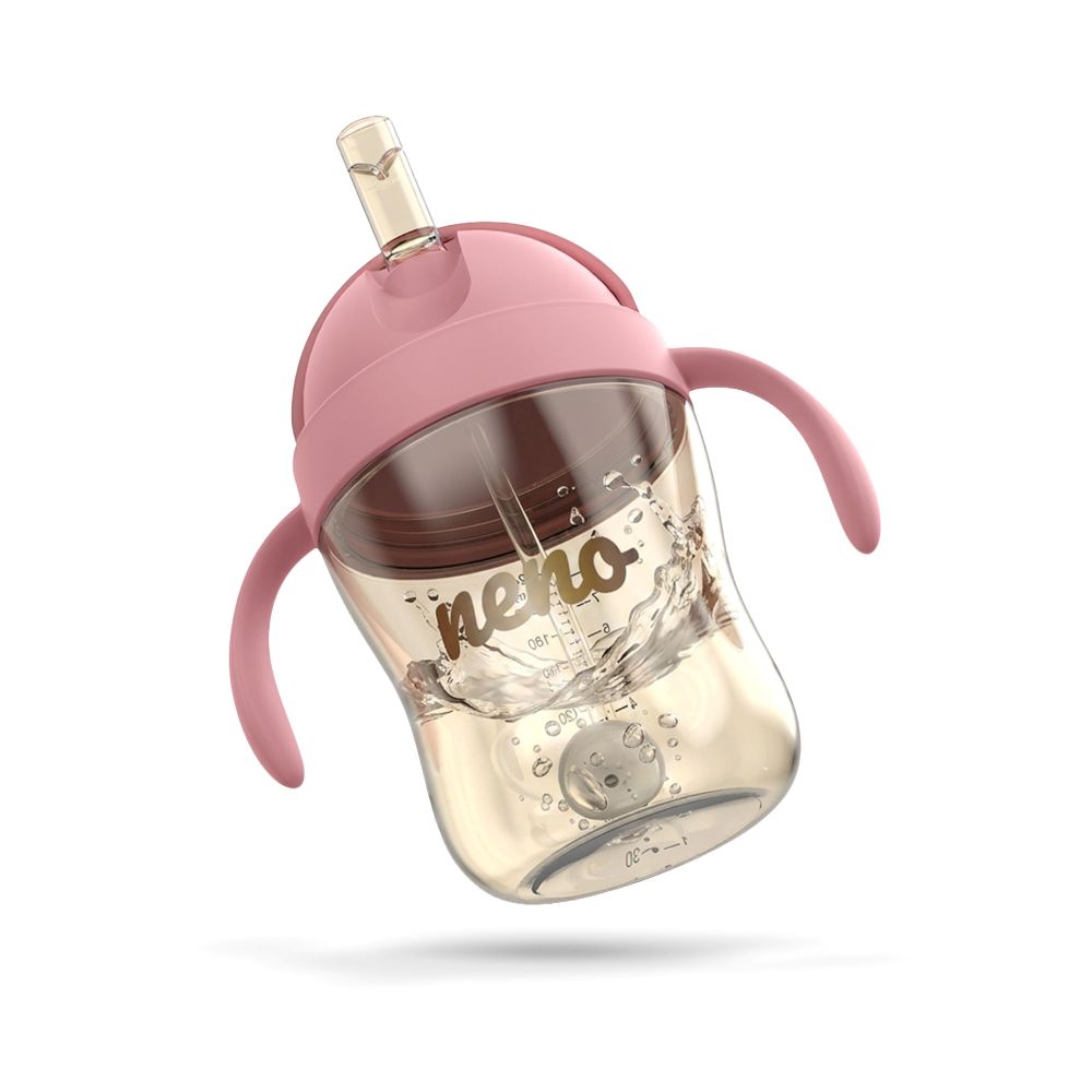NENO BEBESITO bočica sa slamkom 240 ml, roza