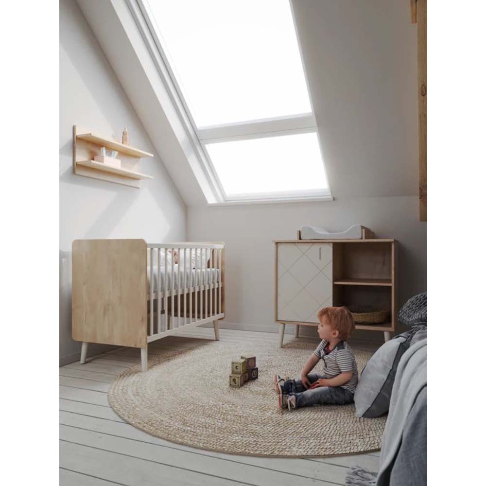 Faktum Peak kinderbet 120x60 cm, Natural Oak-White