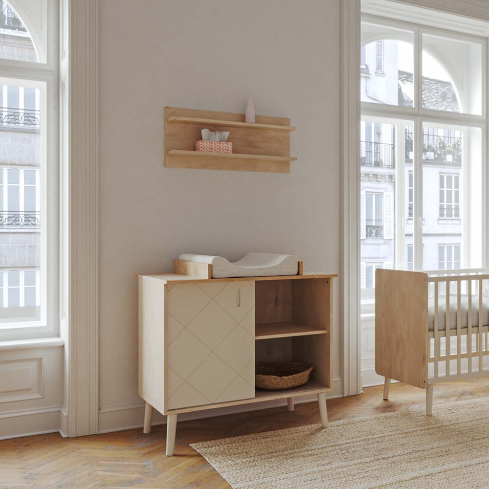 Faktum Peak polica za zid, Natural Oak-White