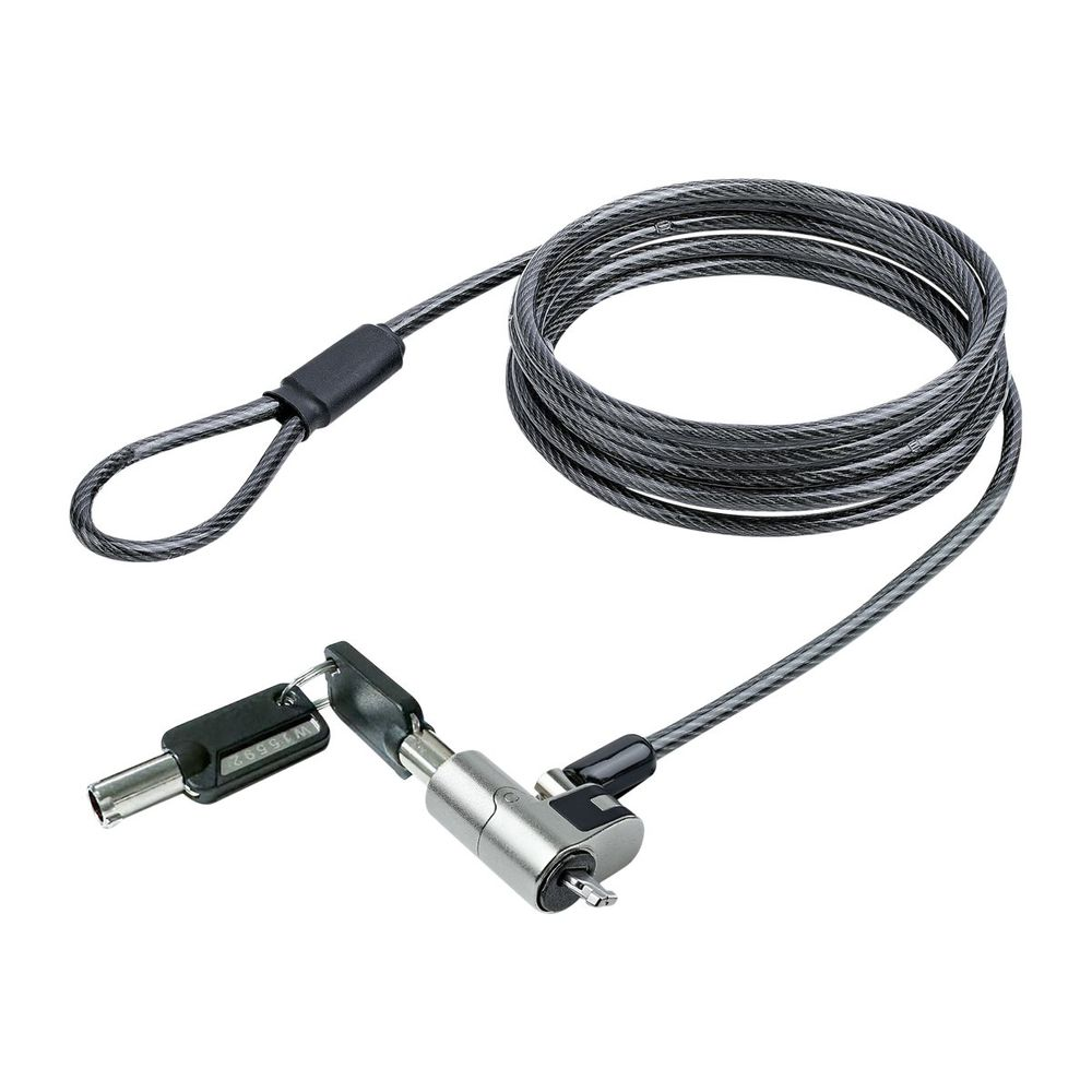 StarTech.com NANOK-LAPTOP-LOCK kabelske brave Crno, Srebro 2 m