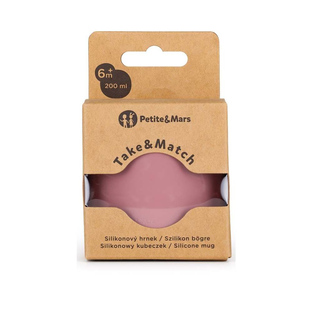 PETITE&MARS Silikonska čaša 6 m+ Take&Match 200ml, Dusty Rose