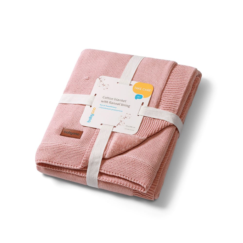 BabyOno Pamučna dekica obostrana 75x100 cm - Roza