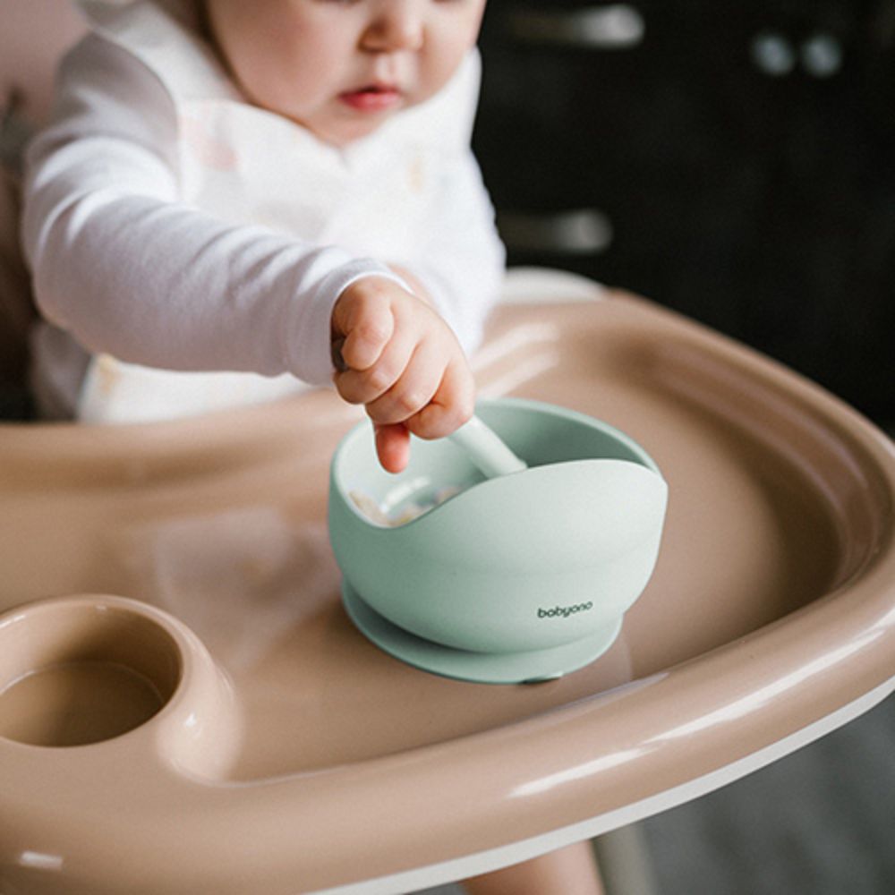 BabyOno Silikonska zdjelica s vakuumom 350 ml 6 m+ - Mint