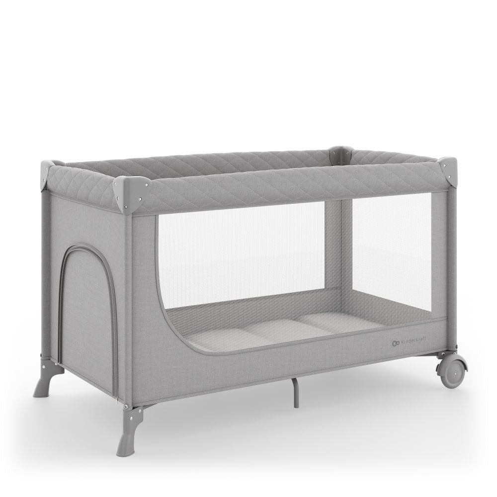 Kinderkraft Putni krevetić LEODY UP, Grey s dodacima