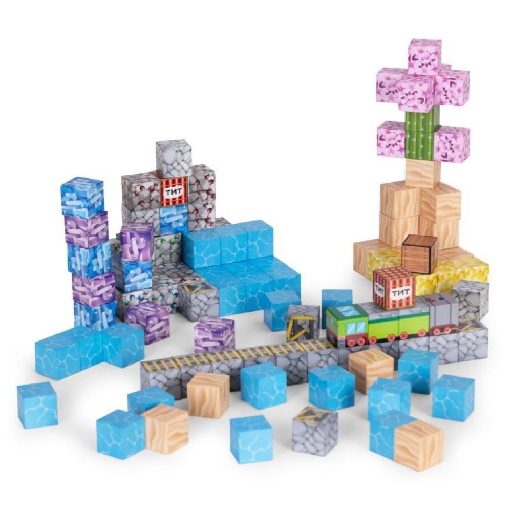 Magnetni set građevinske kocke Vlak - 112 dijelova